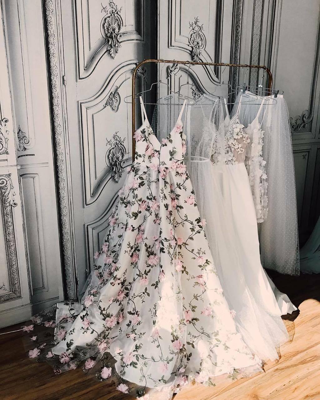 wedding dress, romance, lace and knee