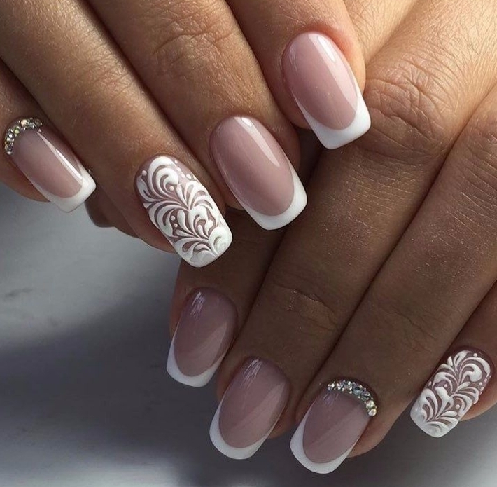 white, french nail, nice and wedding nail
