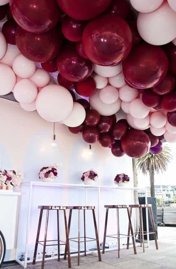 balloons, flowers, pink and place
