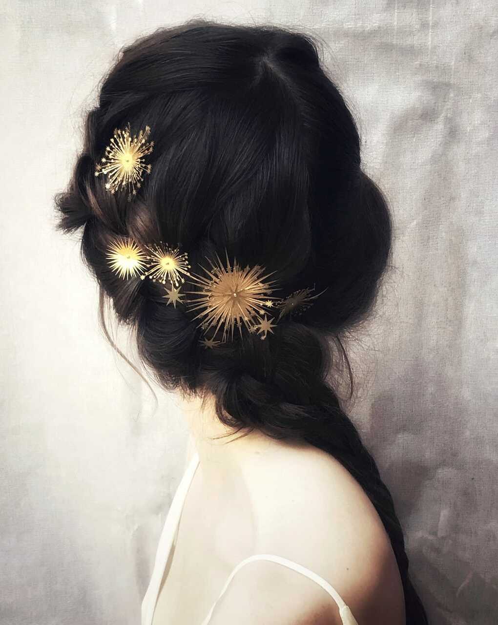 pretty, feminine, hair and flowers