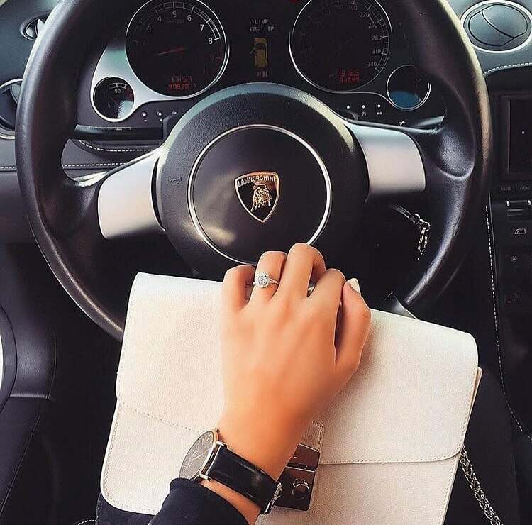handbag, girl, Lamborghini and love
