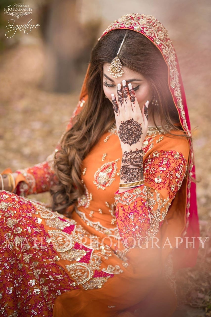 pakistani, bridal, hair and dress