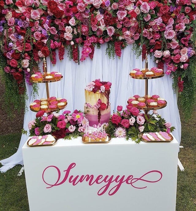food, engagement, friends and flowers