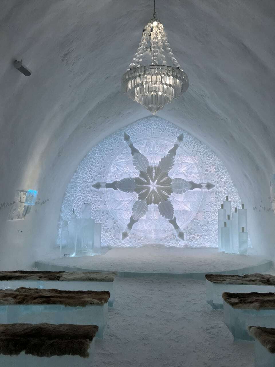jukkasjarvi, church, ice and snow