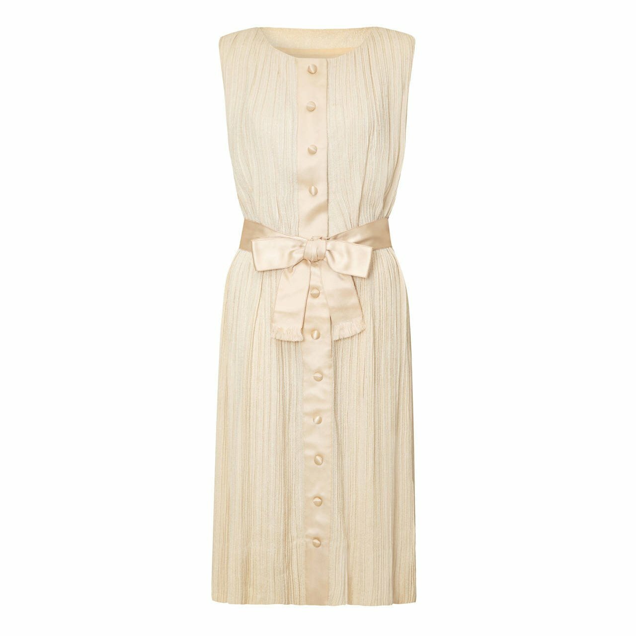 retro, chiffon, button and tie