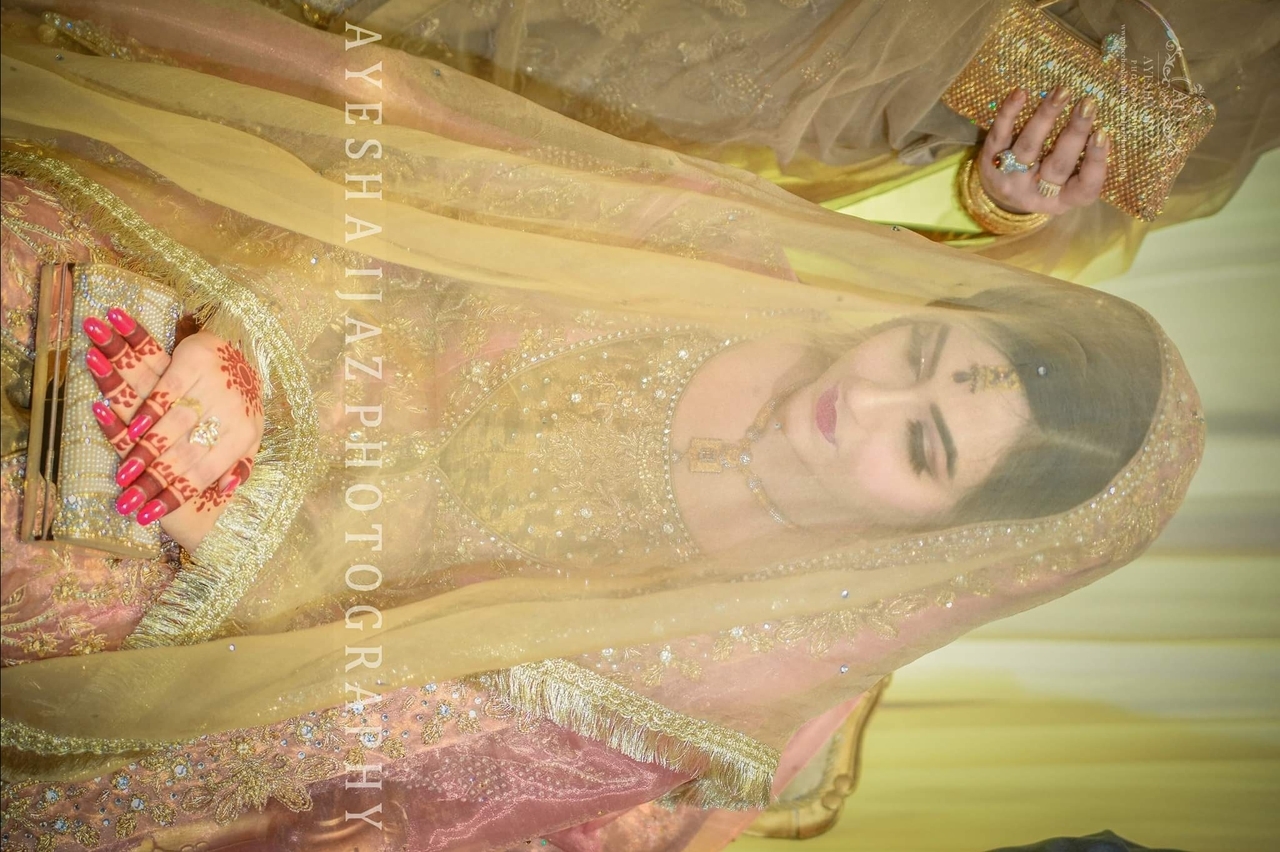 veil, pink nail polish, shaadi and desi