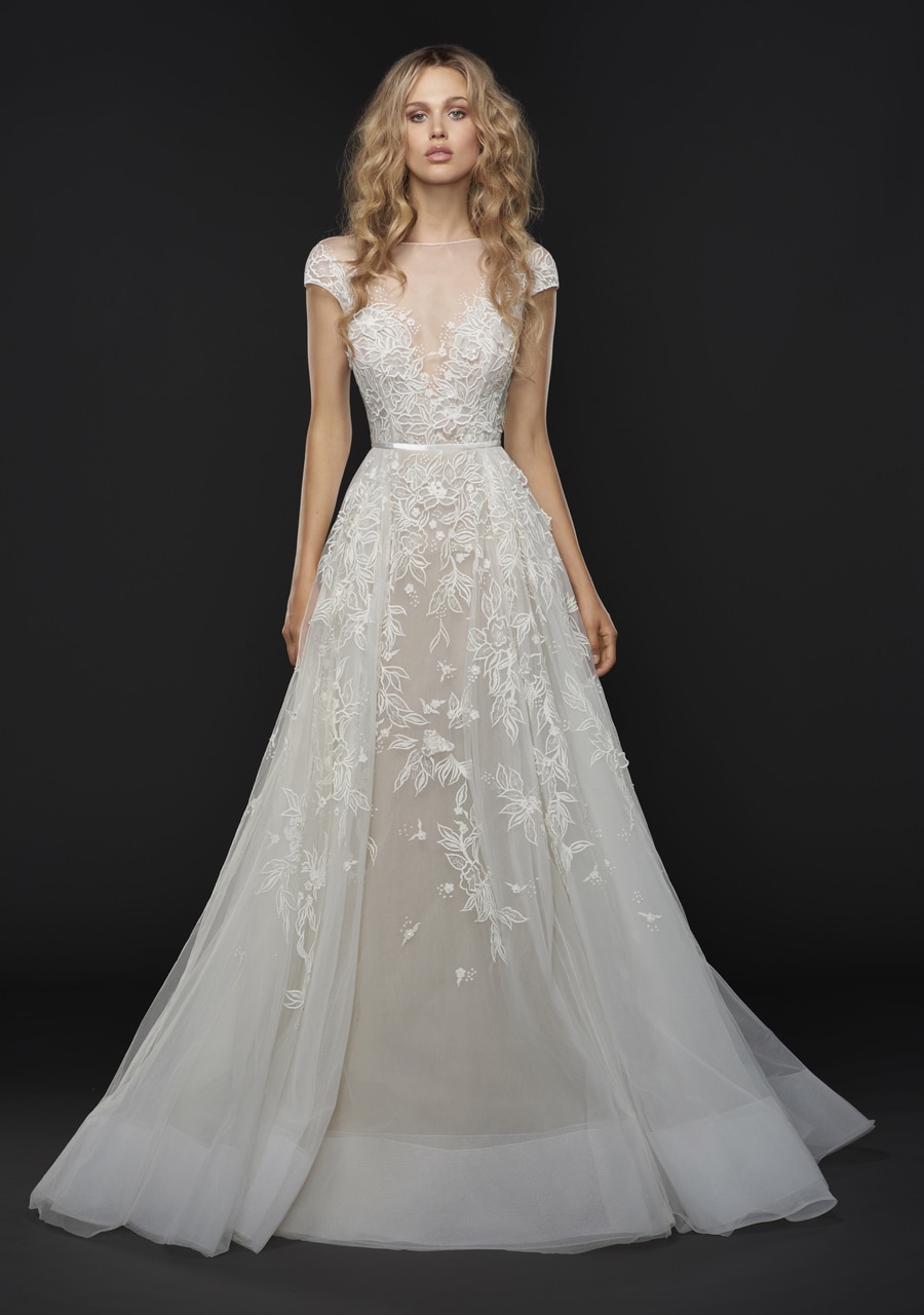 wedding dress, white, lace and hayley paige