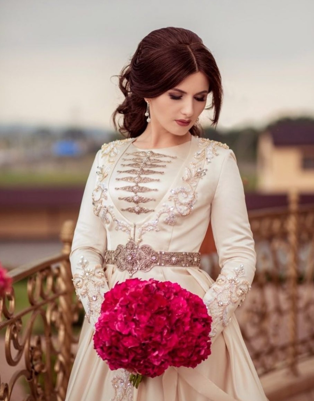 chechnya, chechenka, chechen dress and bride