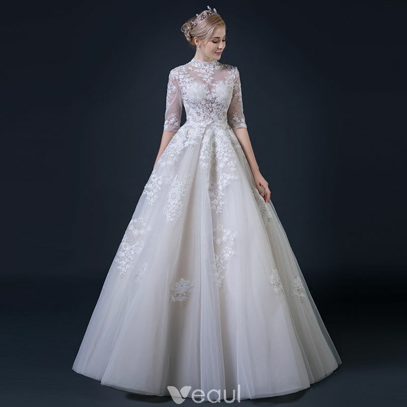 illusion wedding dress, tulle, girl and bridal gown