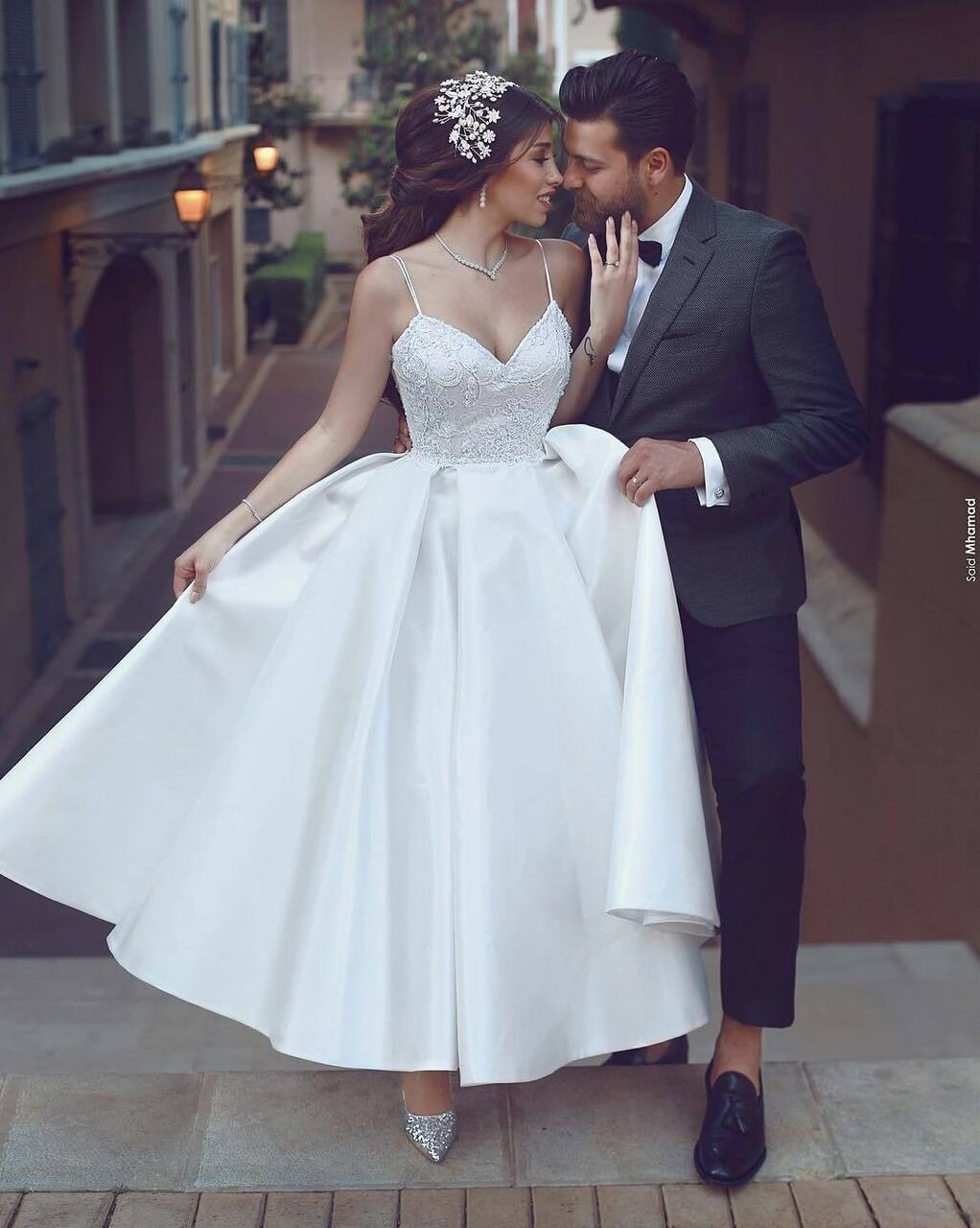wedding dress, short wedding dress, weddings and bride