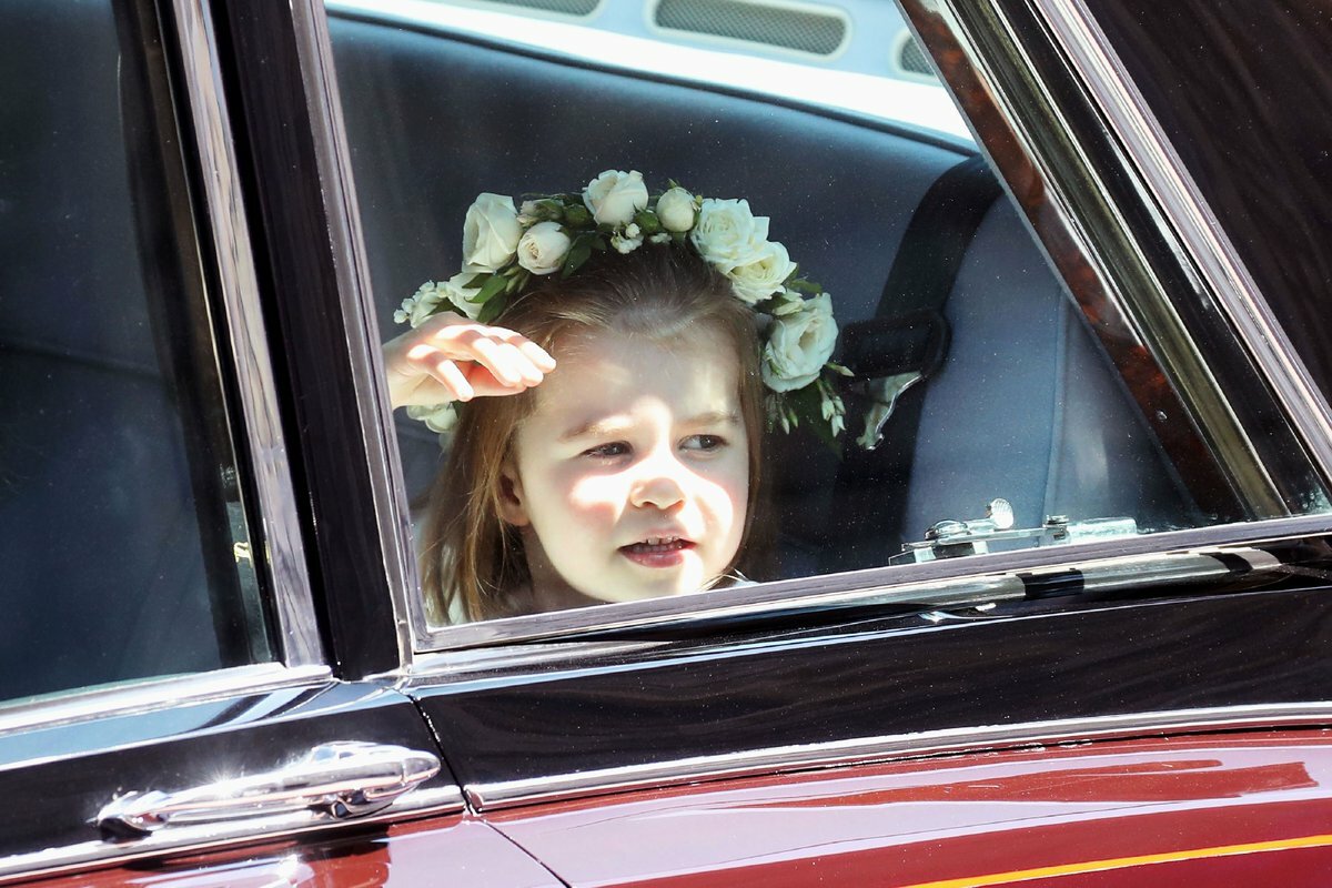 royal wedding, princess charlotte, flower girl and flower crown