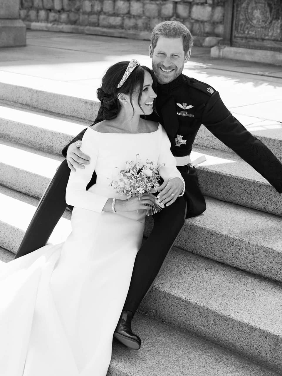 black and white, wedding couple, royal wedding and harry & meghan