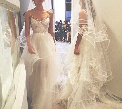 look, bride and dresses