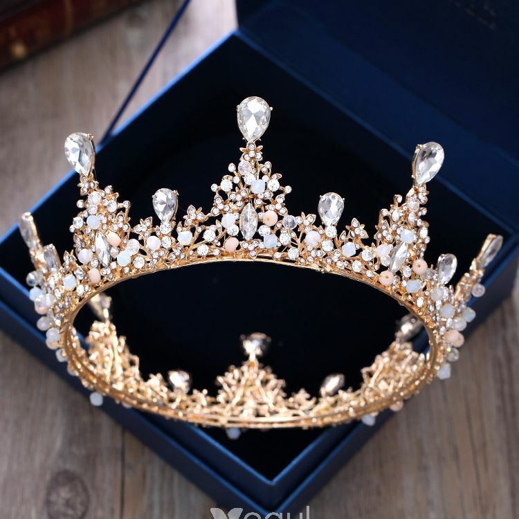 crystal, gold tiara, rhinestone and gorgeous tiara