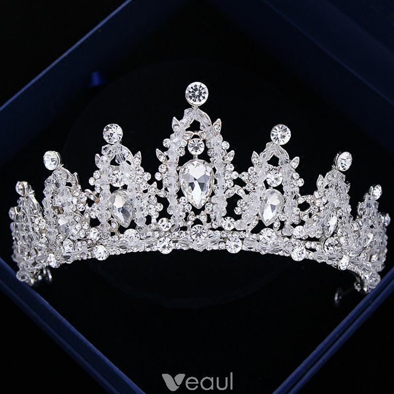 wedding tiara, bridal hair accessories, crystal and silver tiara