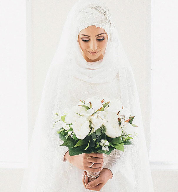 wedding dress, girl, hijab and islam