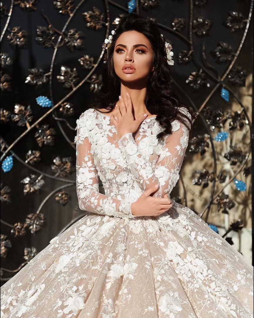 long hair, wedding dress, congrats and tiara