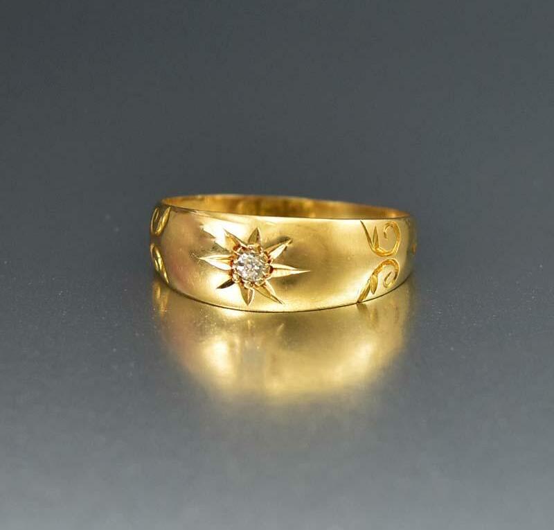 english, 18k, band and gold