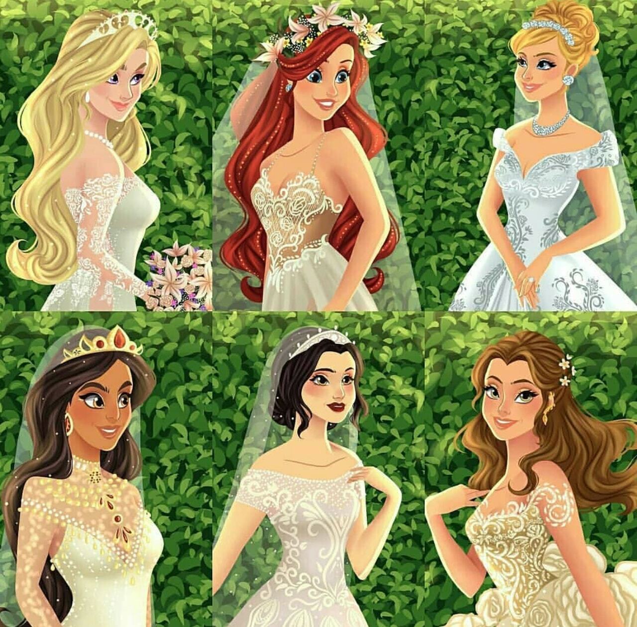 princesses, disney, instagram and art