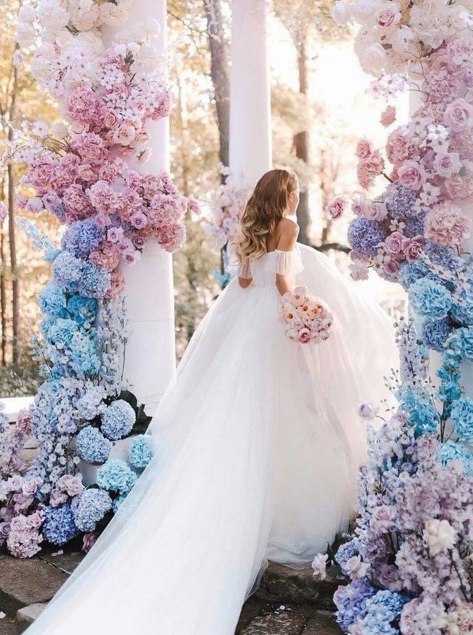 flower, bride, wedding dress and daria chebanova