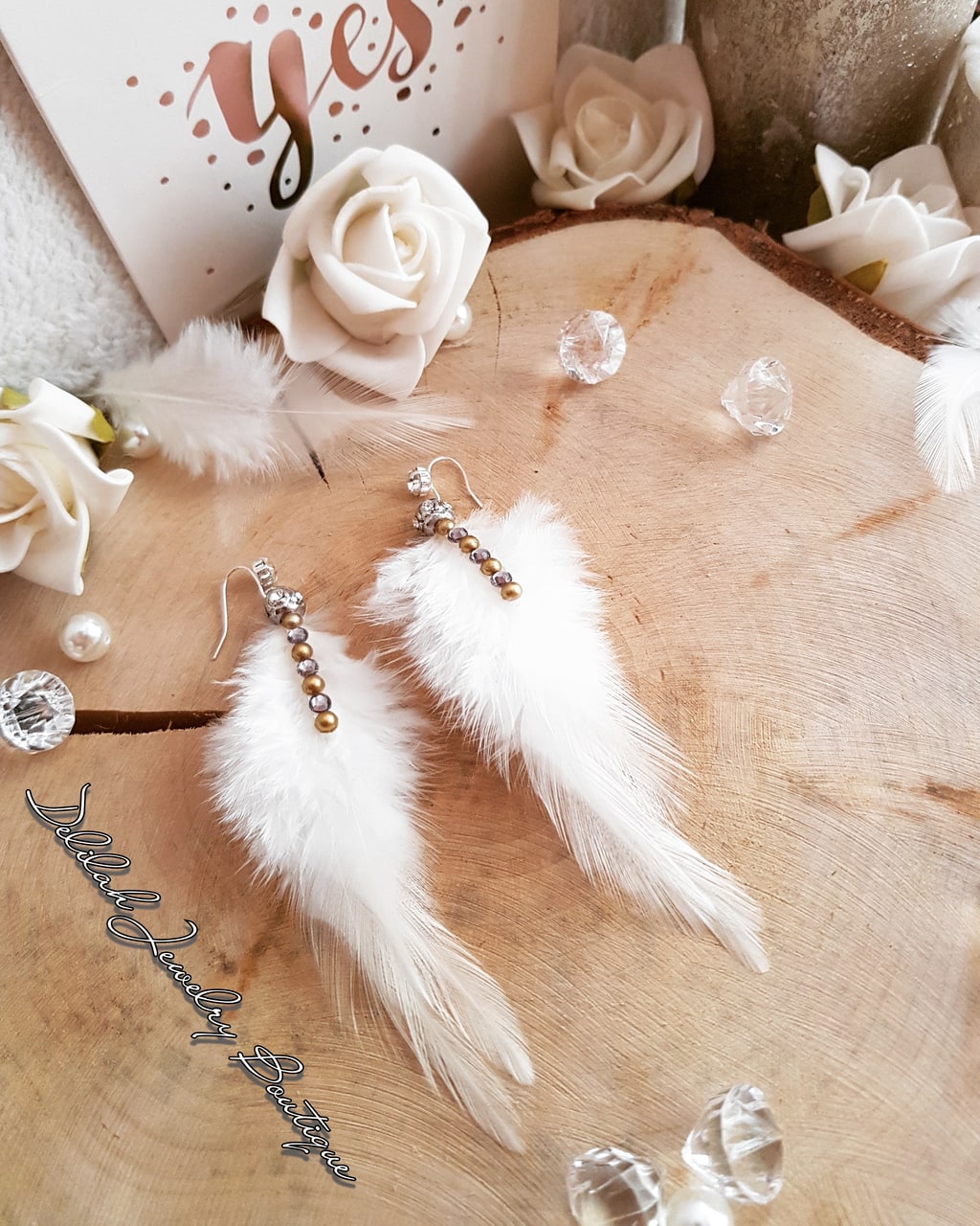 feathers, bohemian, whitefeather and jewelry