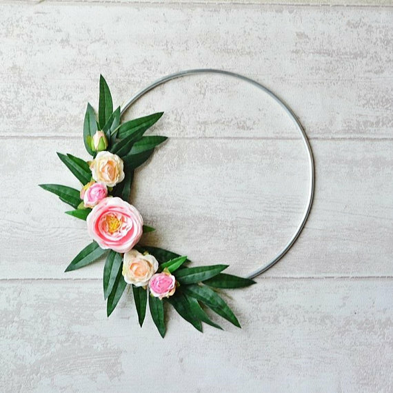 summer wreath, modern door wreath, roses door wreath and etsy