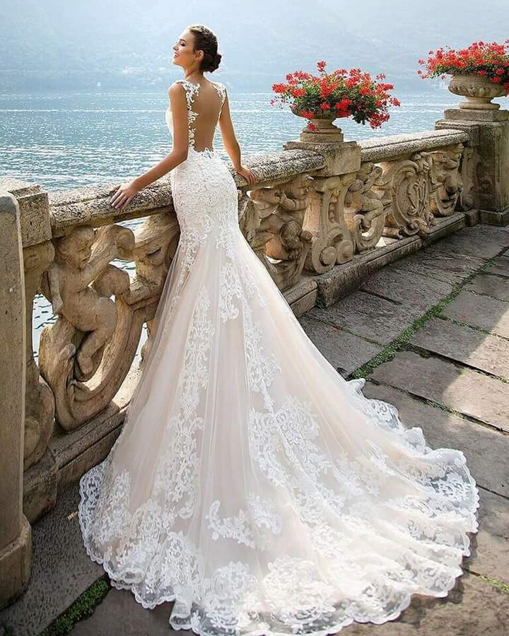 look, white dress, bride and day