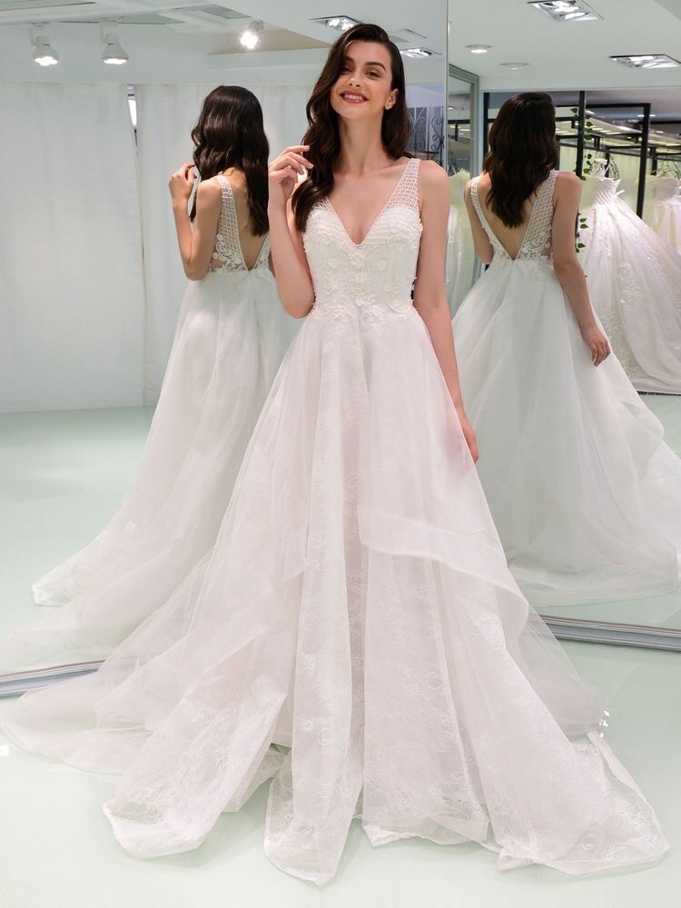 dress, white, look and bride