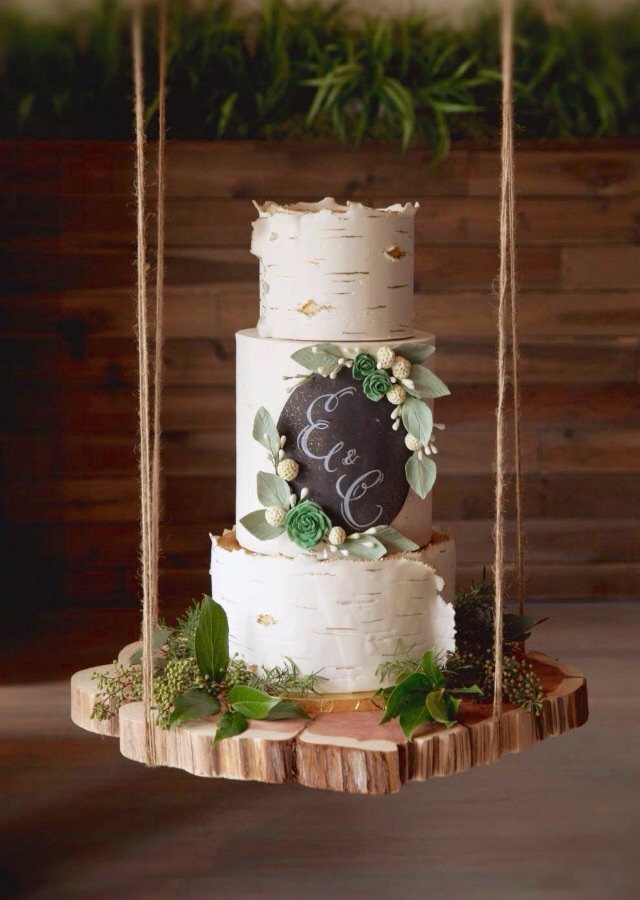 optical illusion, white, wedding cake and naturell