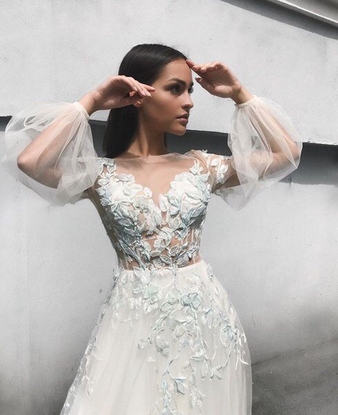 bride, dress, white and look
