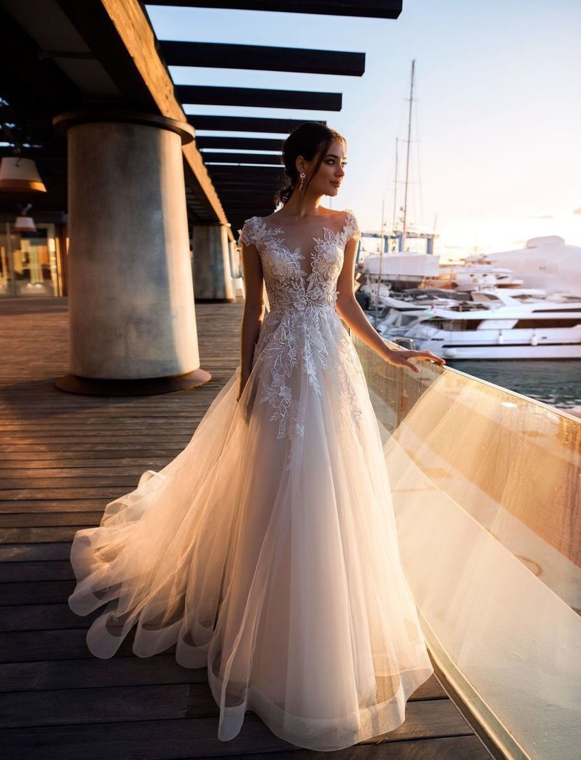 white, look, bride and dress