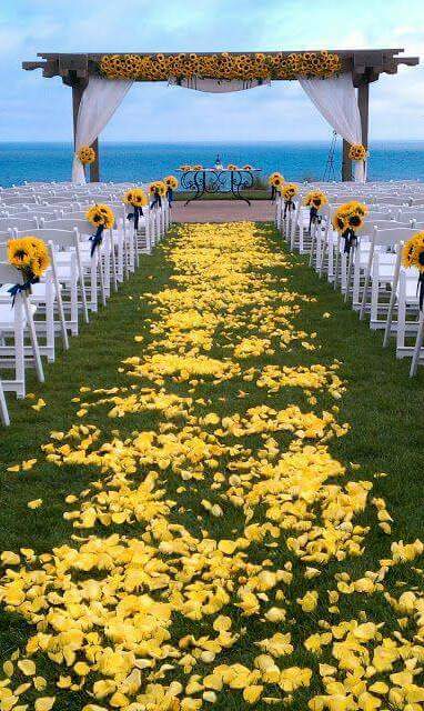 wedding goals, ceremonies and sunflowers