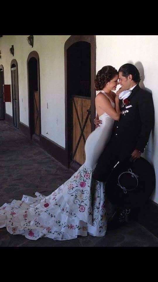 bride, dress, mexican and ranch