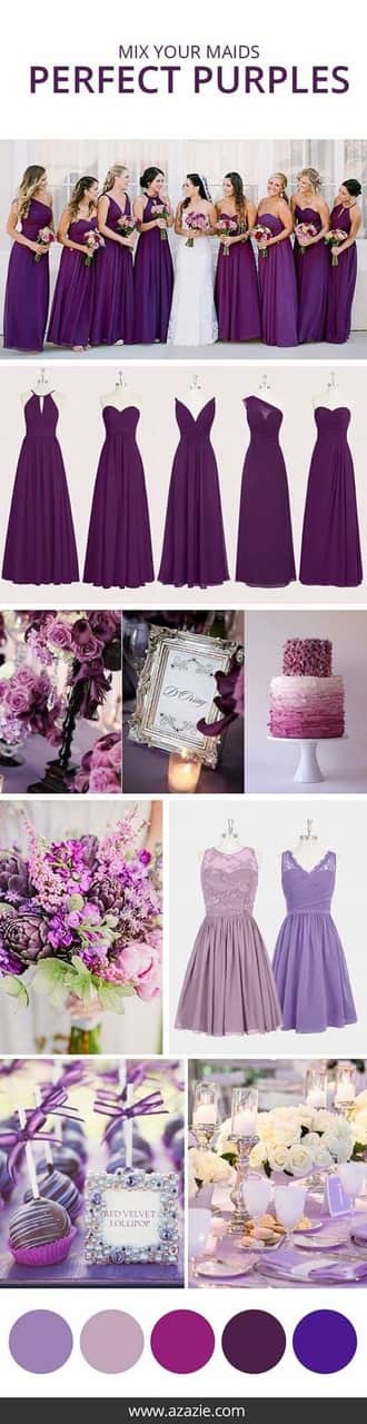dresses, purple and decorations