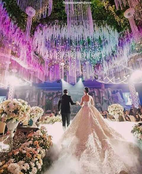 luxury, lights, flowers and party