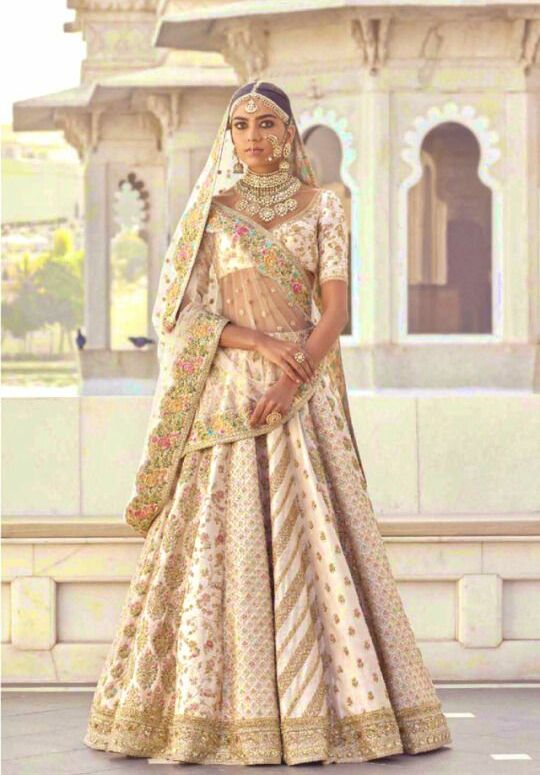 white, lehenga, india and oriental