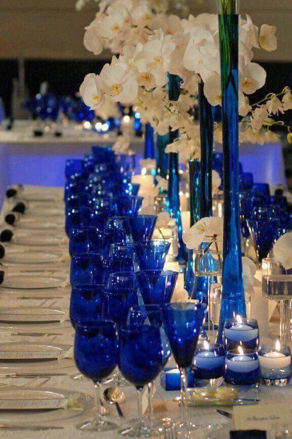wedding goals, blue, tabbles and decorations