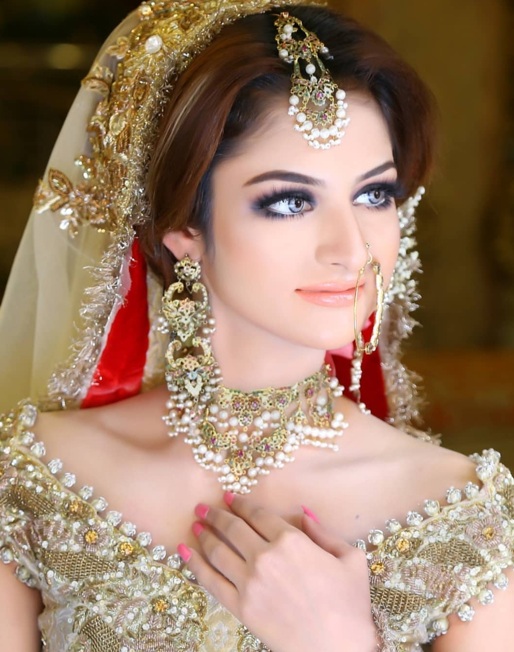 shaadi, nose ring, muslim bride and desi
