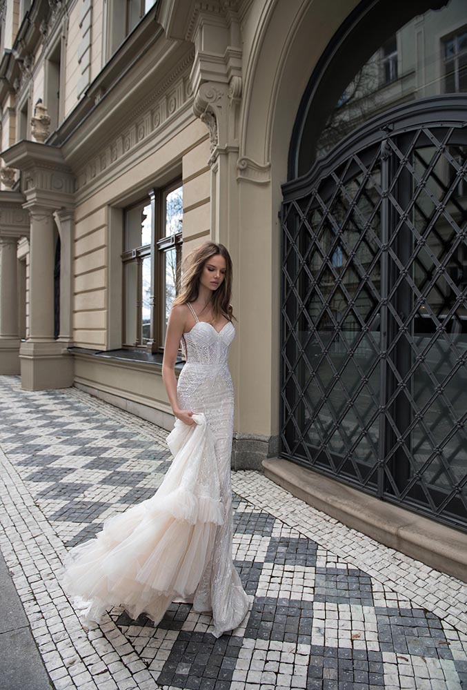 bride, berta, dress and bridal