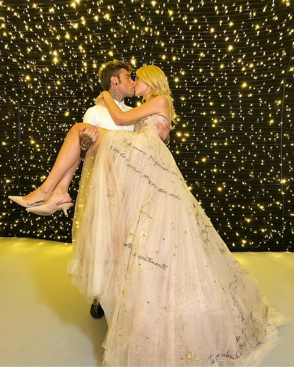 fedez, wedding dress, bride and italia