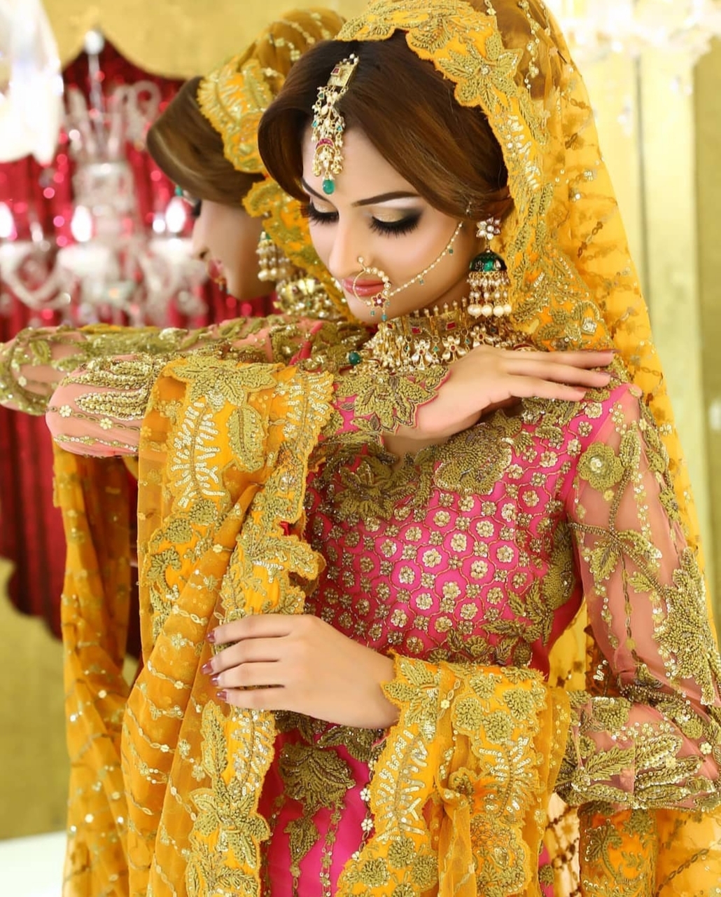 wedding dress, bridal makeup, earrings and makeup