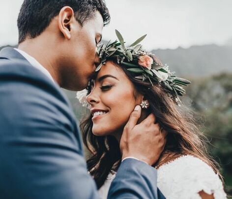 love, couple and forehead kiss