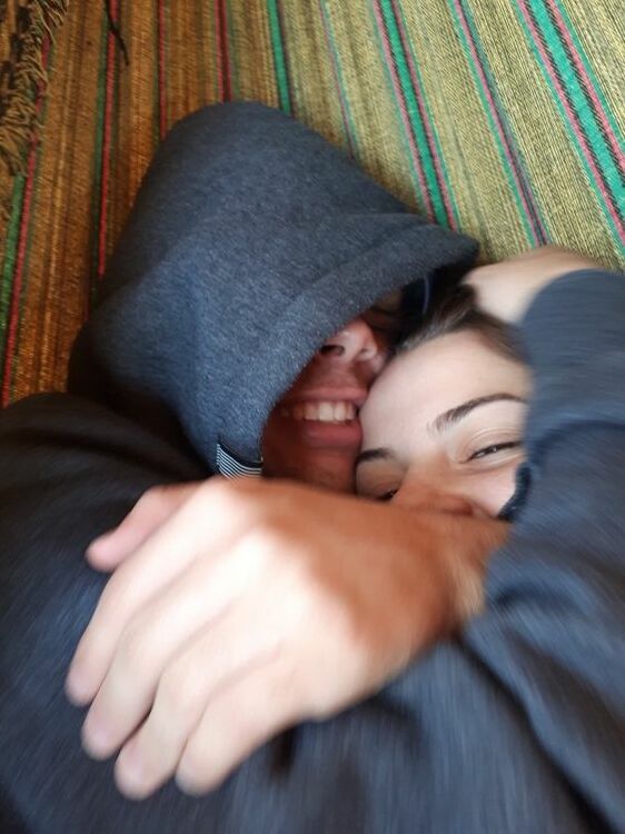 cute, hug, couple and love