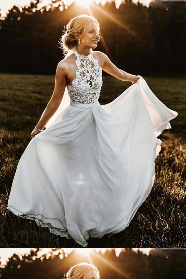 sleeveless wedding dress, wedding dress chiffon, wedding dress lace and a-line wedding dress