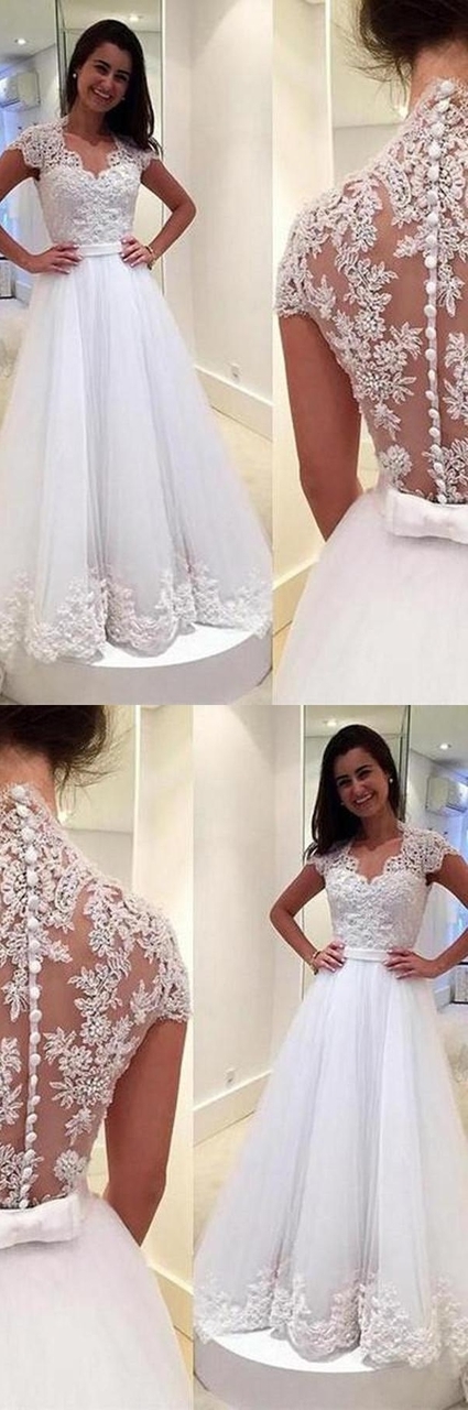 custom wedding dresses, v-neck wedding dresses and wedding dresses