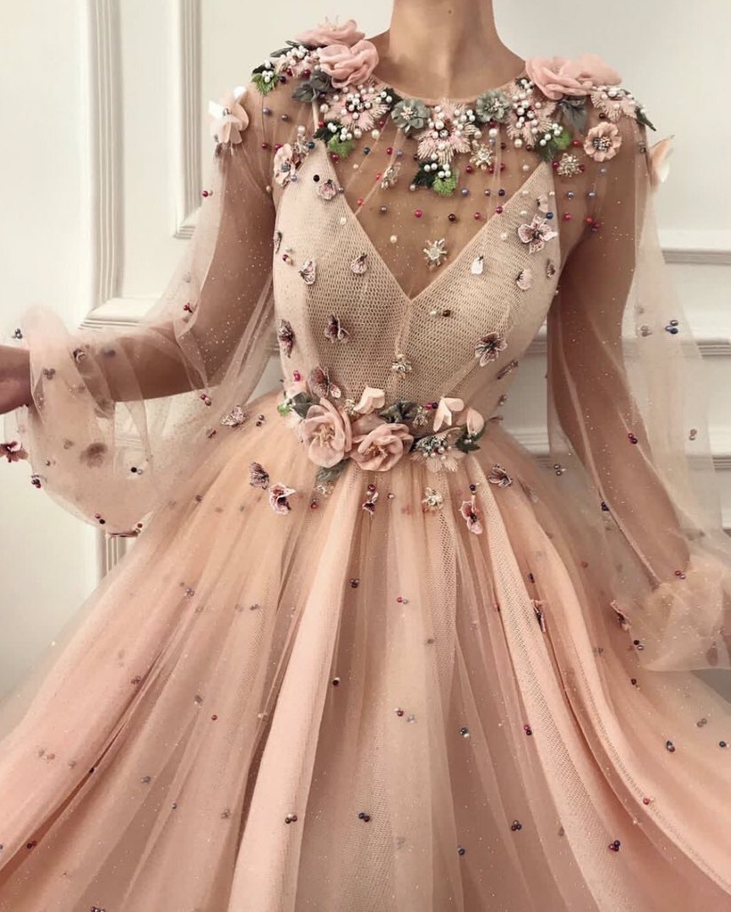 pretty, flowers, Nude and pink
