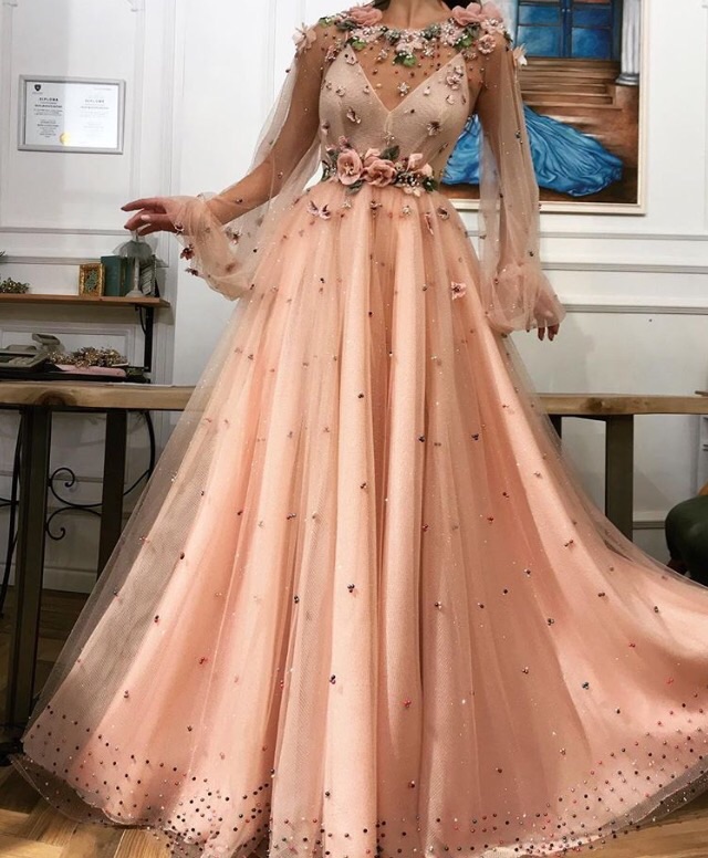 peach, aesthetic, floral and pink