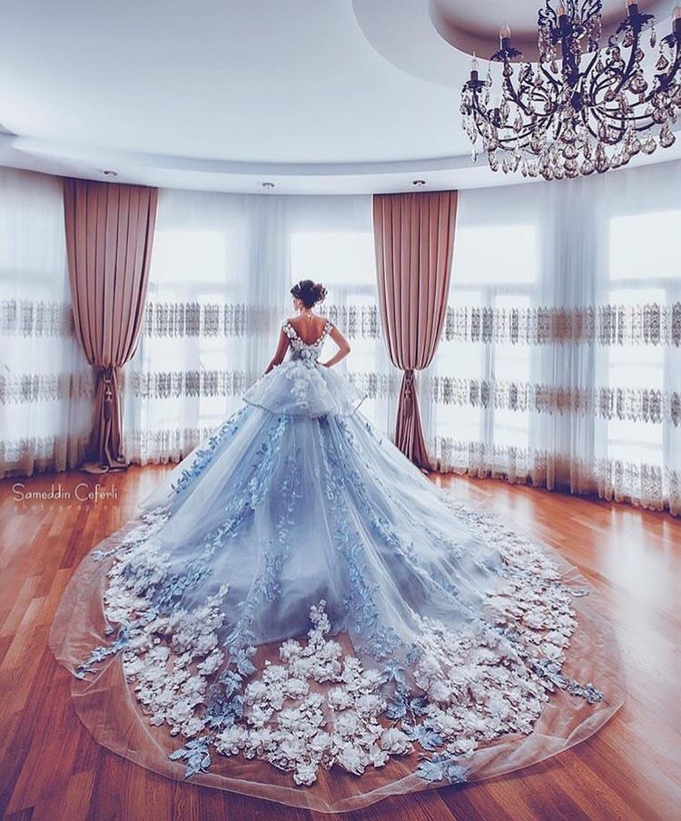 fancy, gown, blue and ballroom