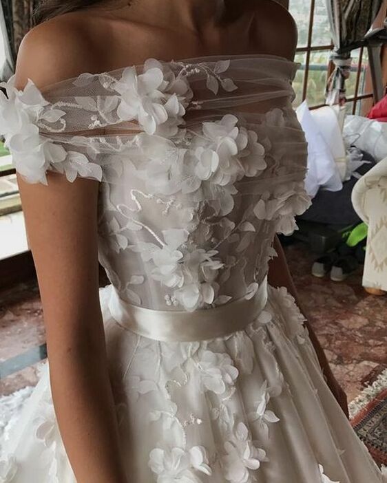 luxury, gown, flowers and expensive