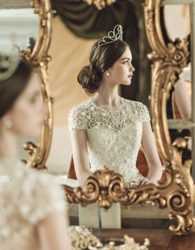 bride, bling and white